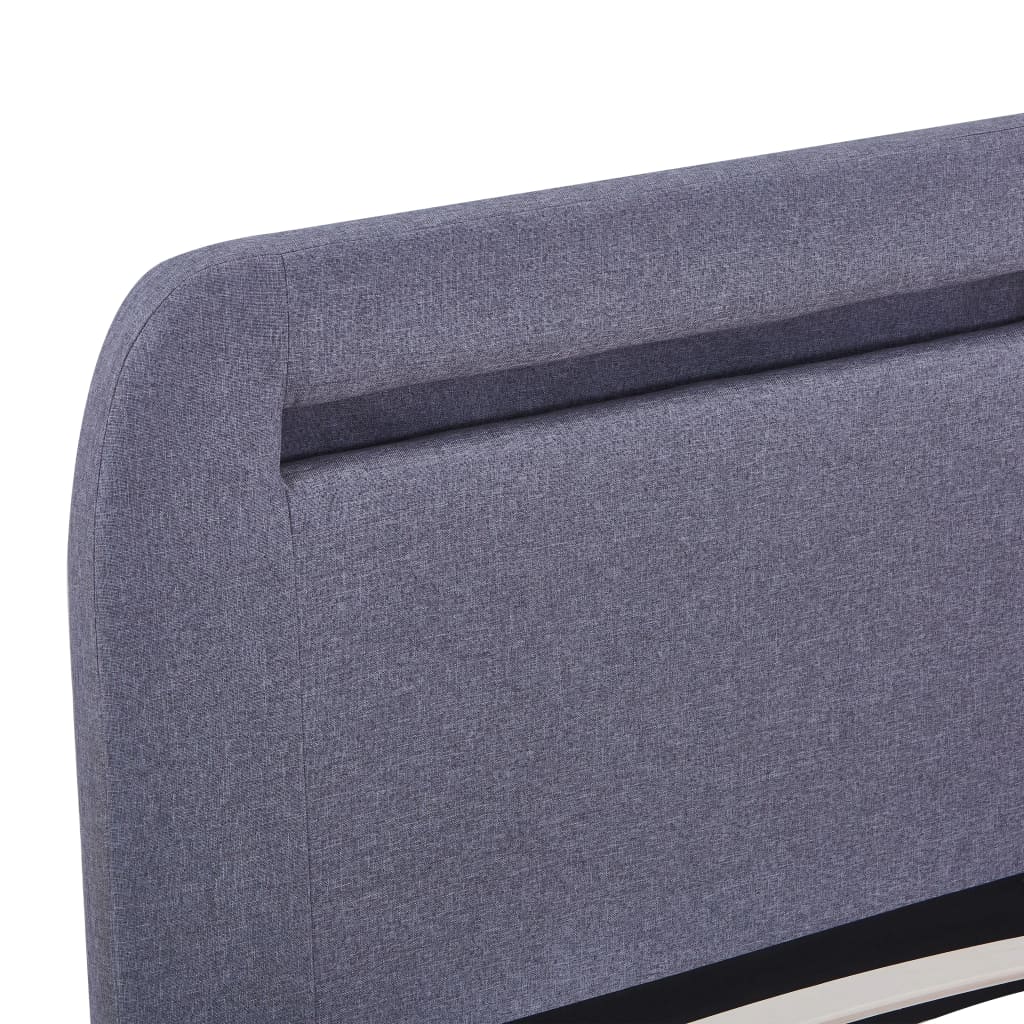 Giroletto LED senza Materasso Grigio Chiaro 160x200 cm Tessuto | homemem39