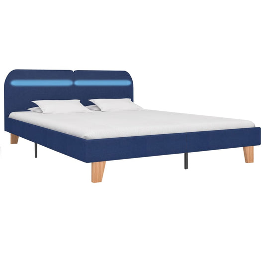 Giroletto con LED senza Materasso Blu 160x200 cm in Tessuto | homemem39