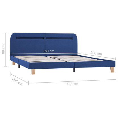 Giroletto con LED senza Materasso Blu 180x200 cm in Tessuto | homemem39