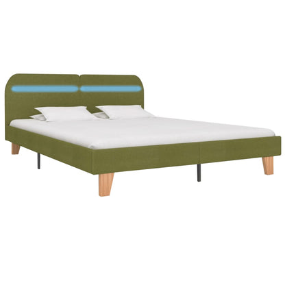 Giroletto con LED senza Materasso Verde 160x200 cm Tessuto | homemem39