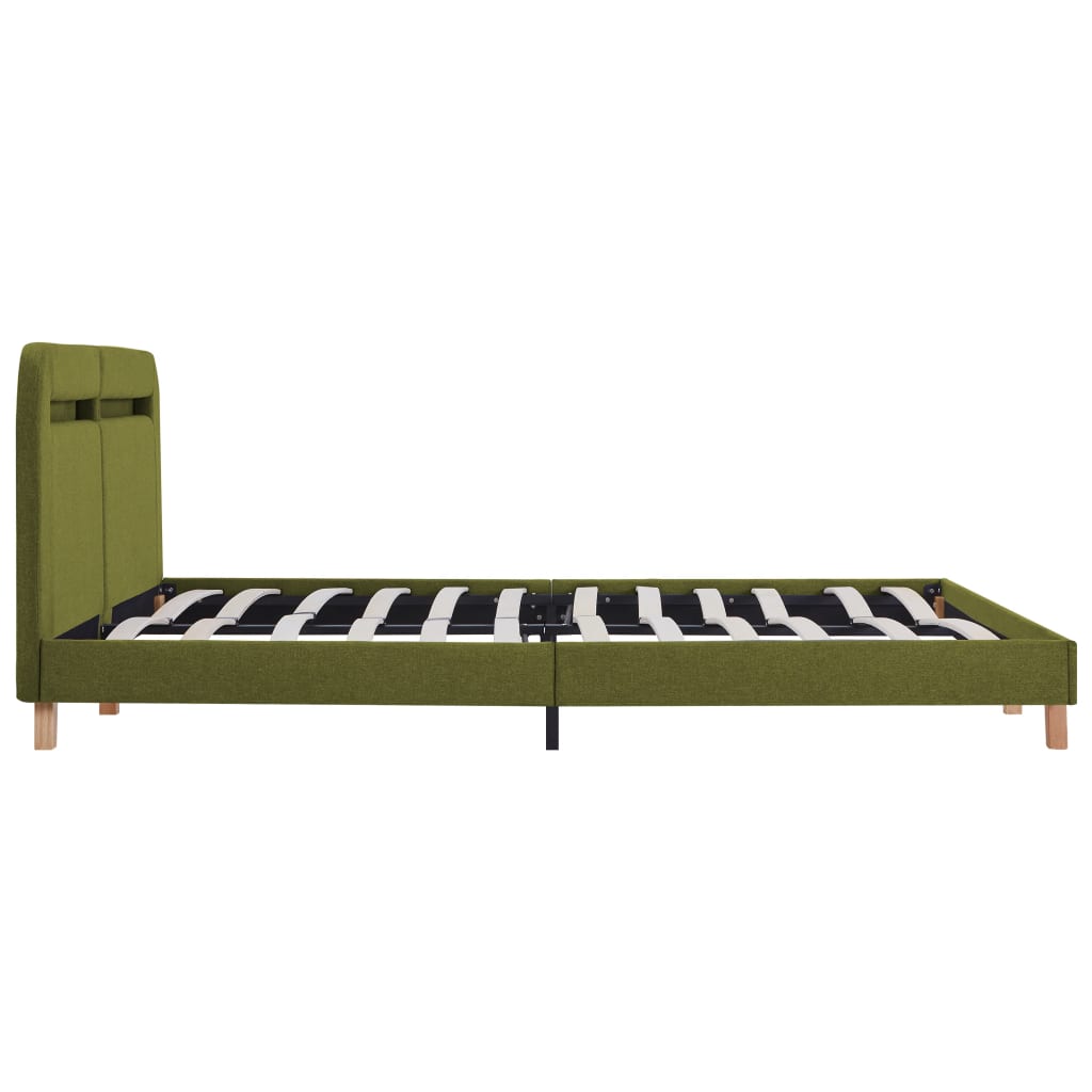 Giroletto con LED senza Materasso Verde 160x200 cm Tessuto | homemem39