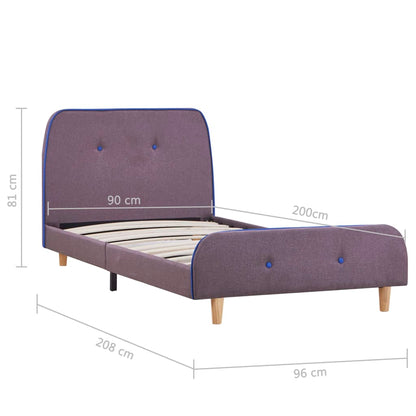 Giroletto senza Materasso Tortora 90x200 cm in Tessuto | homemem39