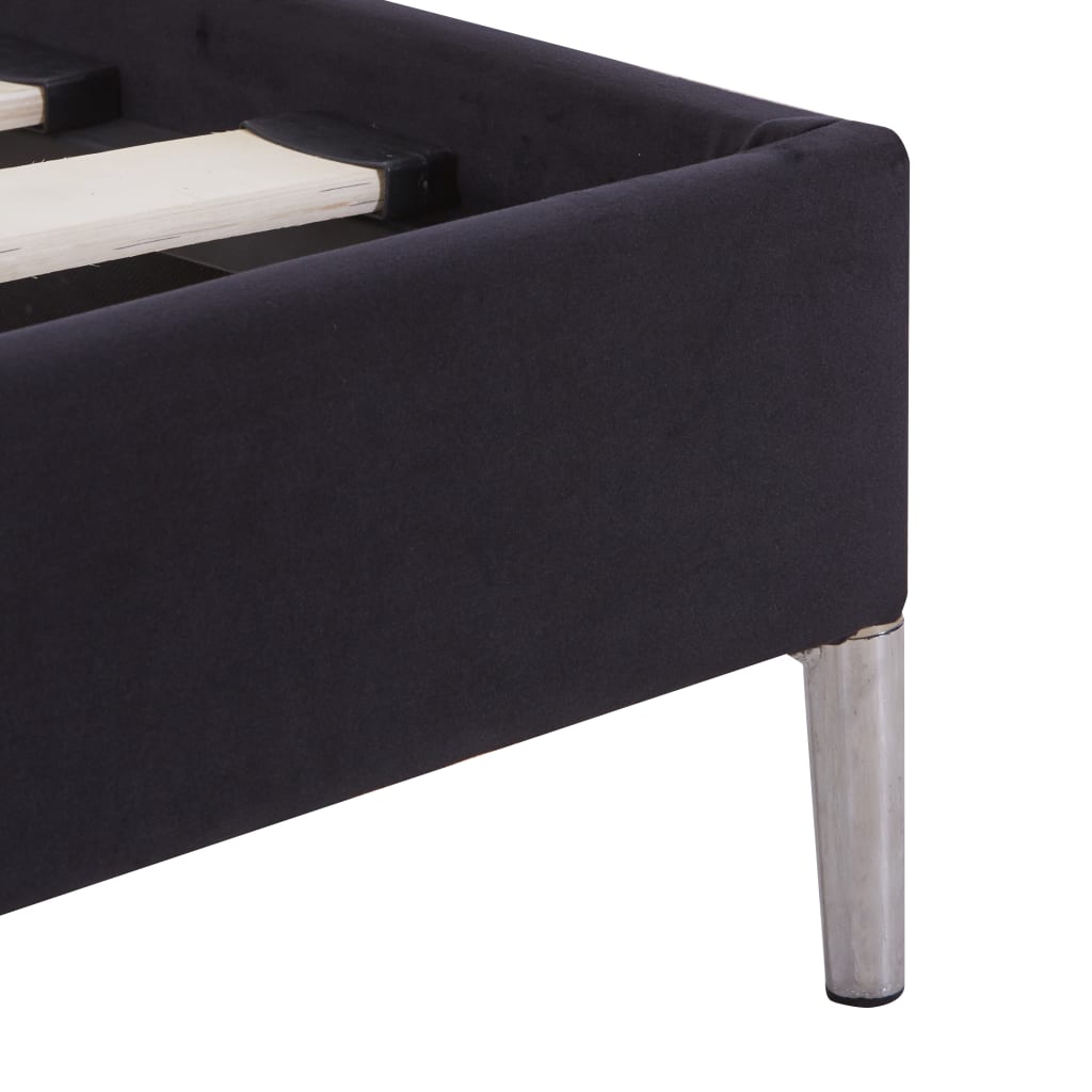 Giroletto senza Materasso Nero 90x200 cm in Tessuto | homemem39