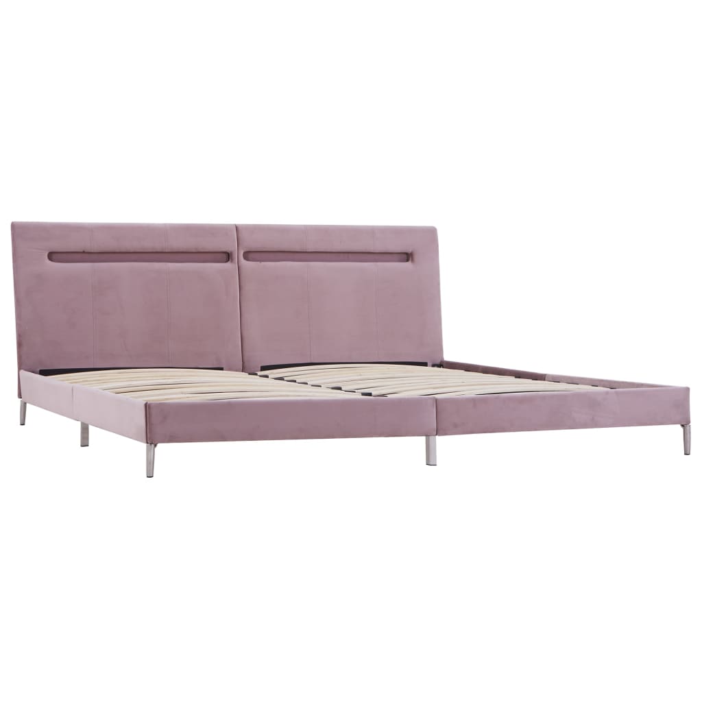 Giroletto con LED senza Materasso Rosa 180x200 cm in Tessuto | homemem39