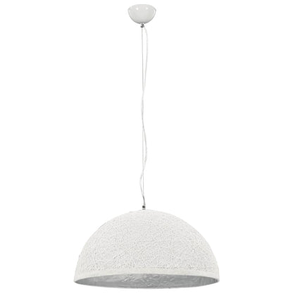 Lampadario da Soffitto Bianco e Argento Ø50 cm E27 - homemem39