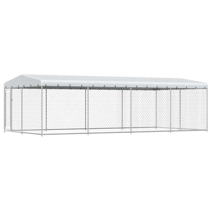 Canile da Esterno con Tetto 7,6x3,8x2,3 m | homemem39