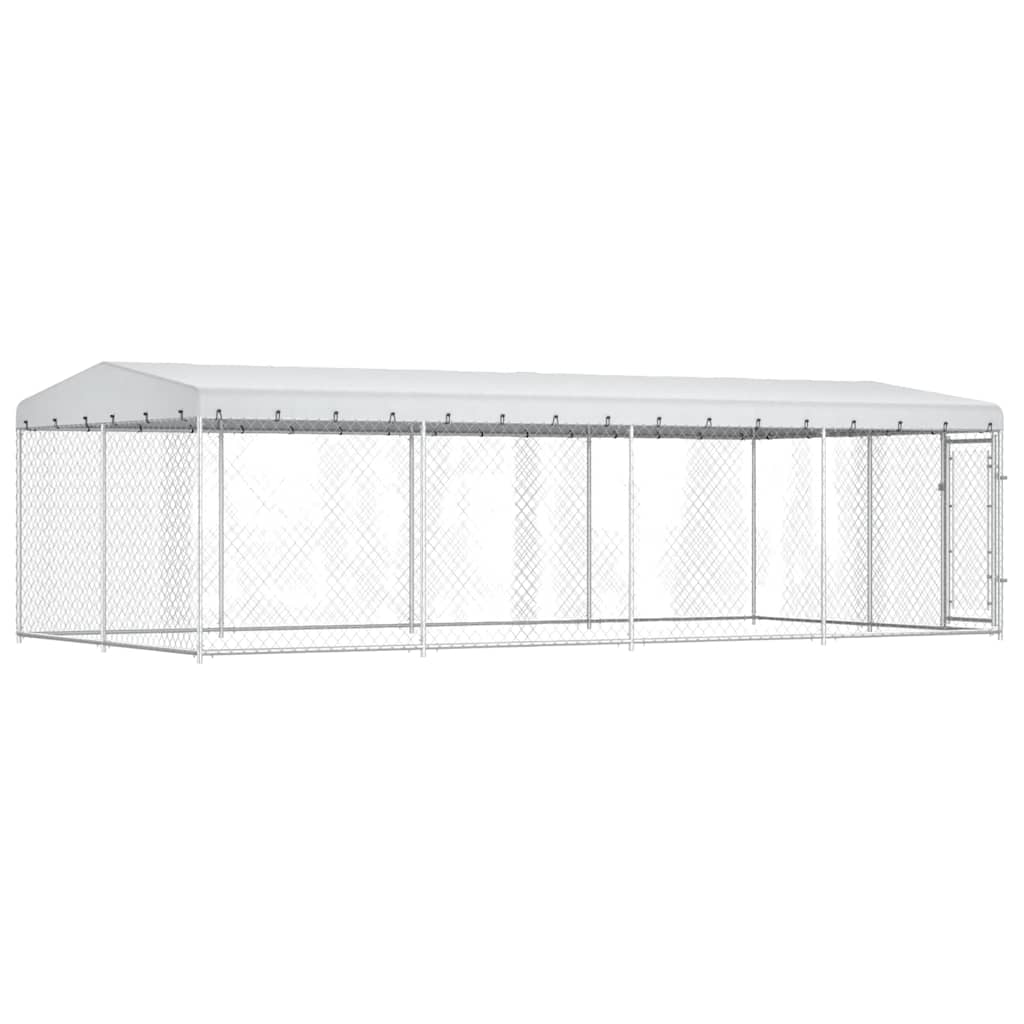 Canile da Esterno con Tetto 7,6x3,8x2,3 m | homemem39