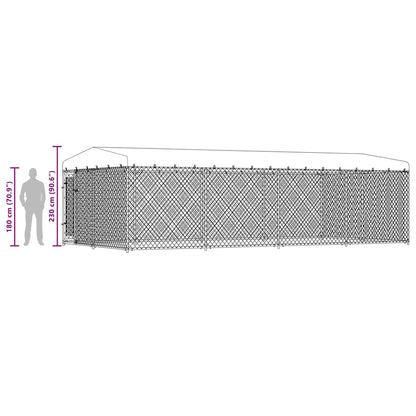 Canile da Esterno con Tetto 7,6x3,8x2,3 m | homemem39