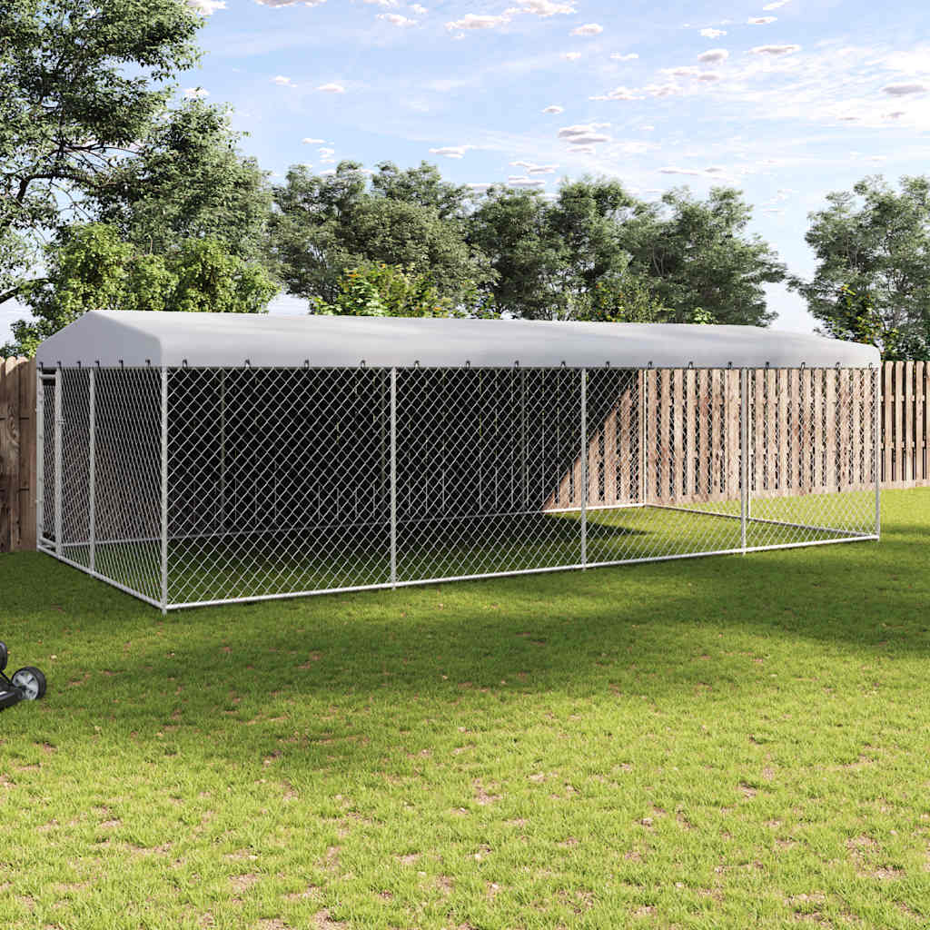 Canile da Esterno con Tetto 7,6x3,8x2,3 m | homemem39