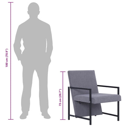 Poltrona Grigio Chiaro in Tessuto