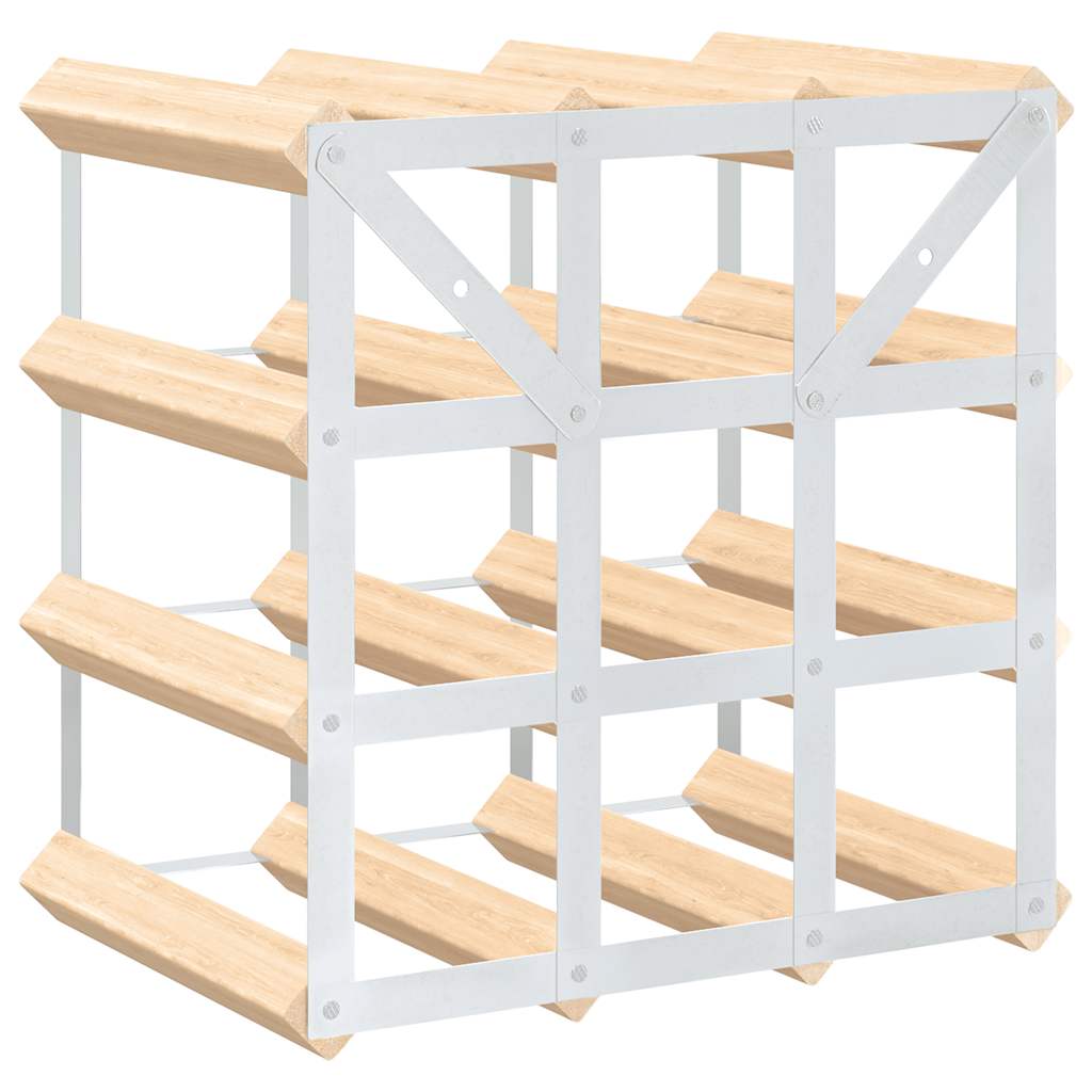 Portavini da 12 Bottiglie in Legno Massello di Pino