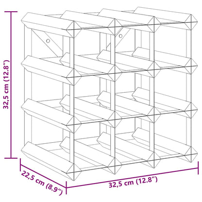 Portavini da 12 Bottiglie in Legno Massello di Pino
