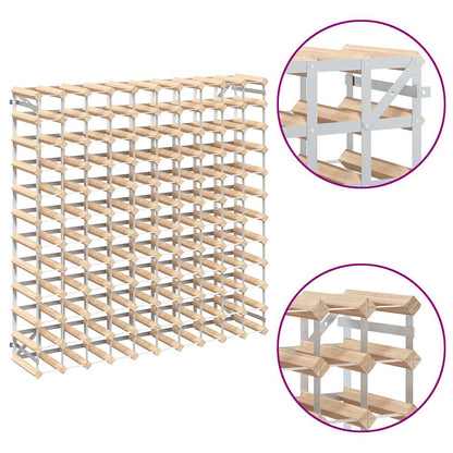 Portavini da 120 Bottiglie in Legno Massello di Pino