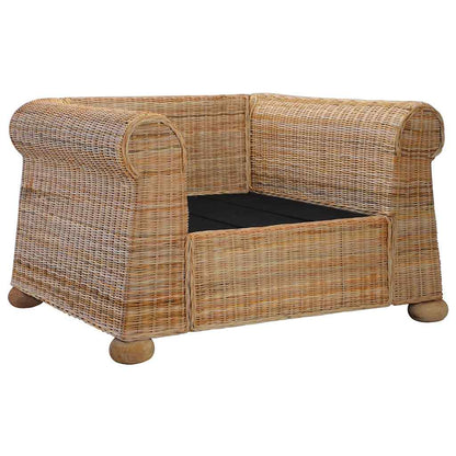 Poltrona con Cuscini in Rattan Naturale - homemem39