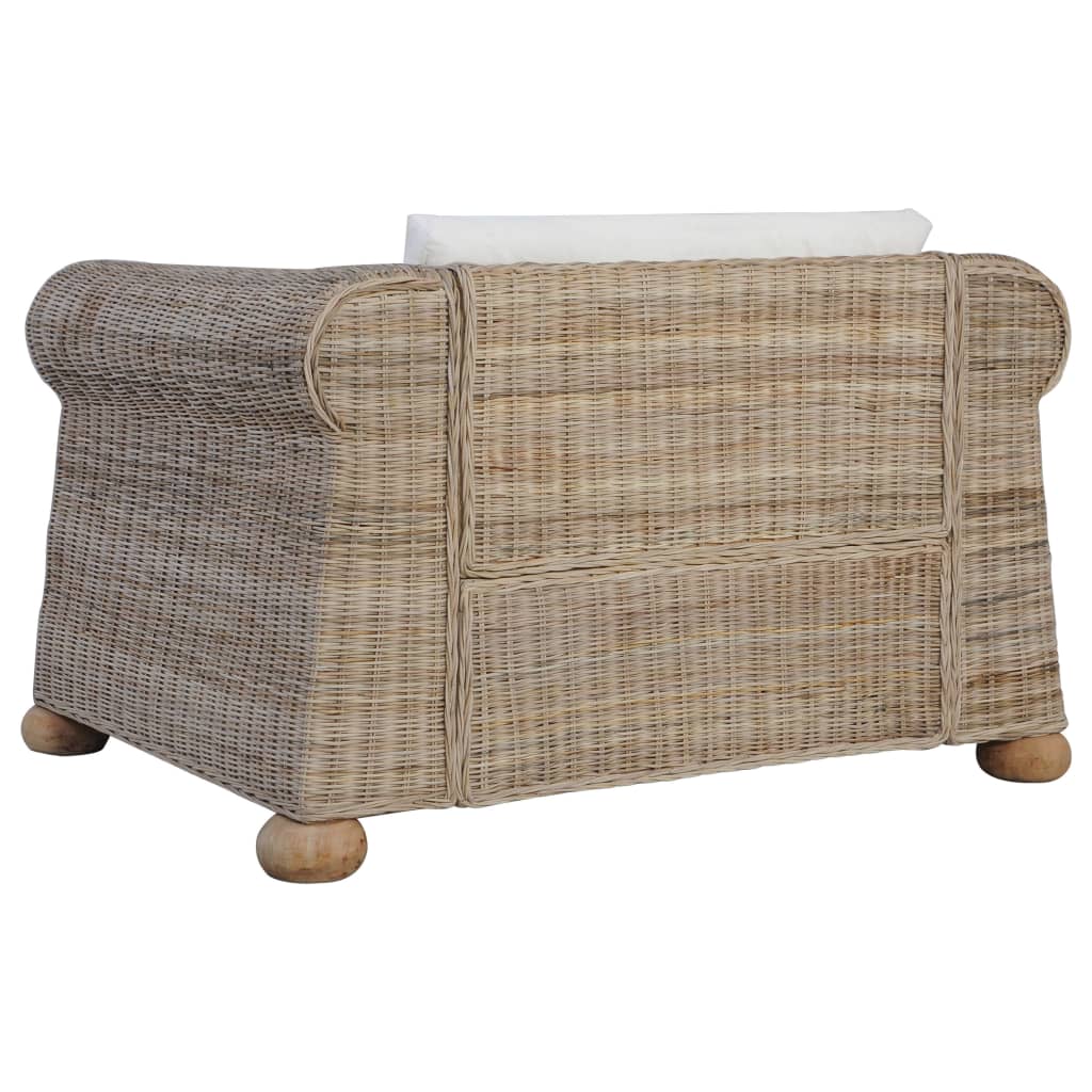 Poltrona con Cuscini in Rattan Naturale - homemem39