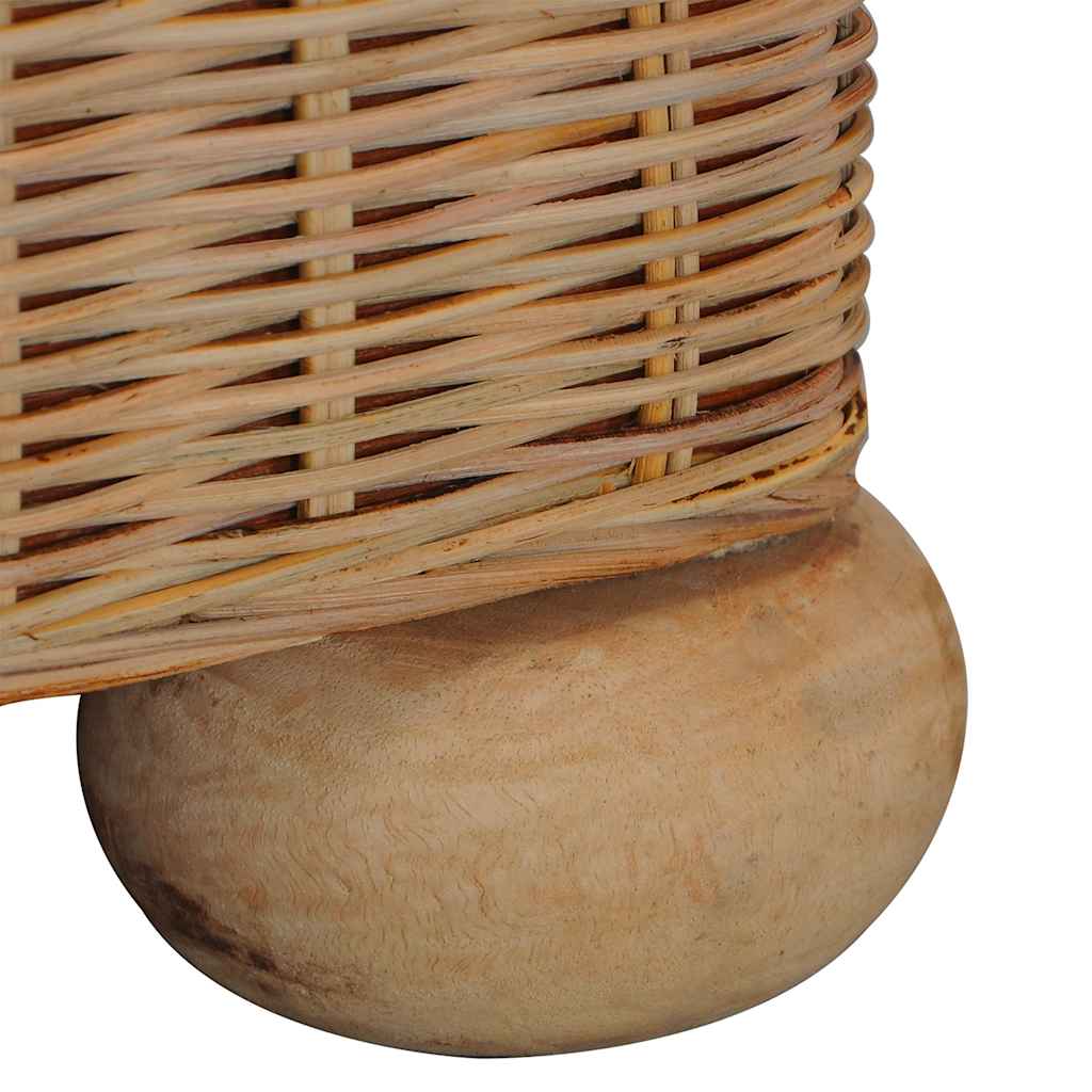 Divano a 2 Posti con Cuscini in Rattan Naturale | homemem39