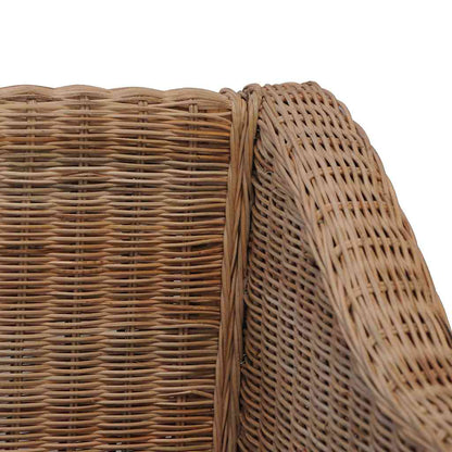 Armchair with Natural Rattan Cushions