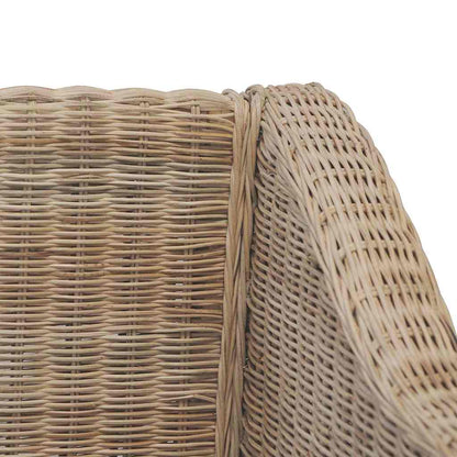 Divano a 2 Posti con Cuscini in Rattan Naturale | homemem39