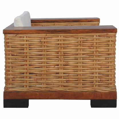 Poltrona con Cuscini in Rattan