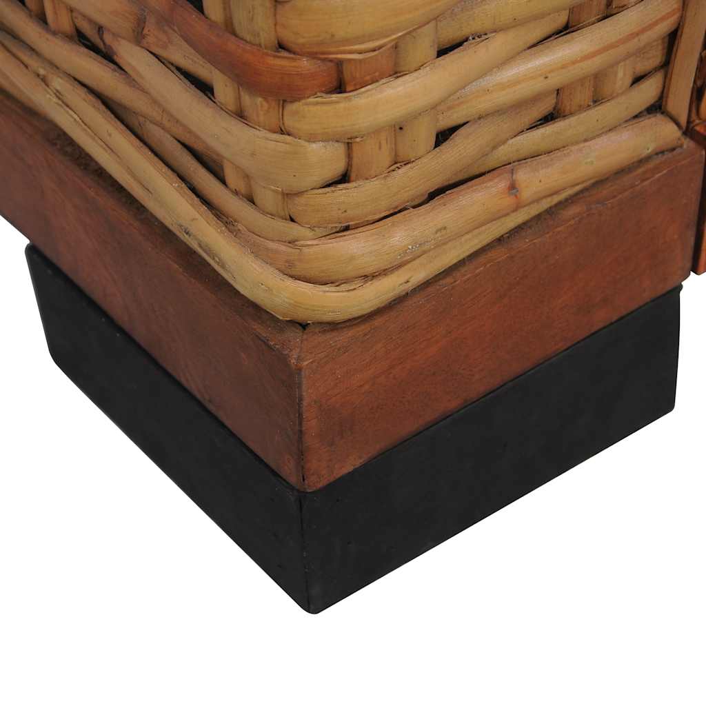 Poltrona con Cuscini Marrone in Rattan Naturale - homemem39
