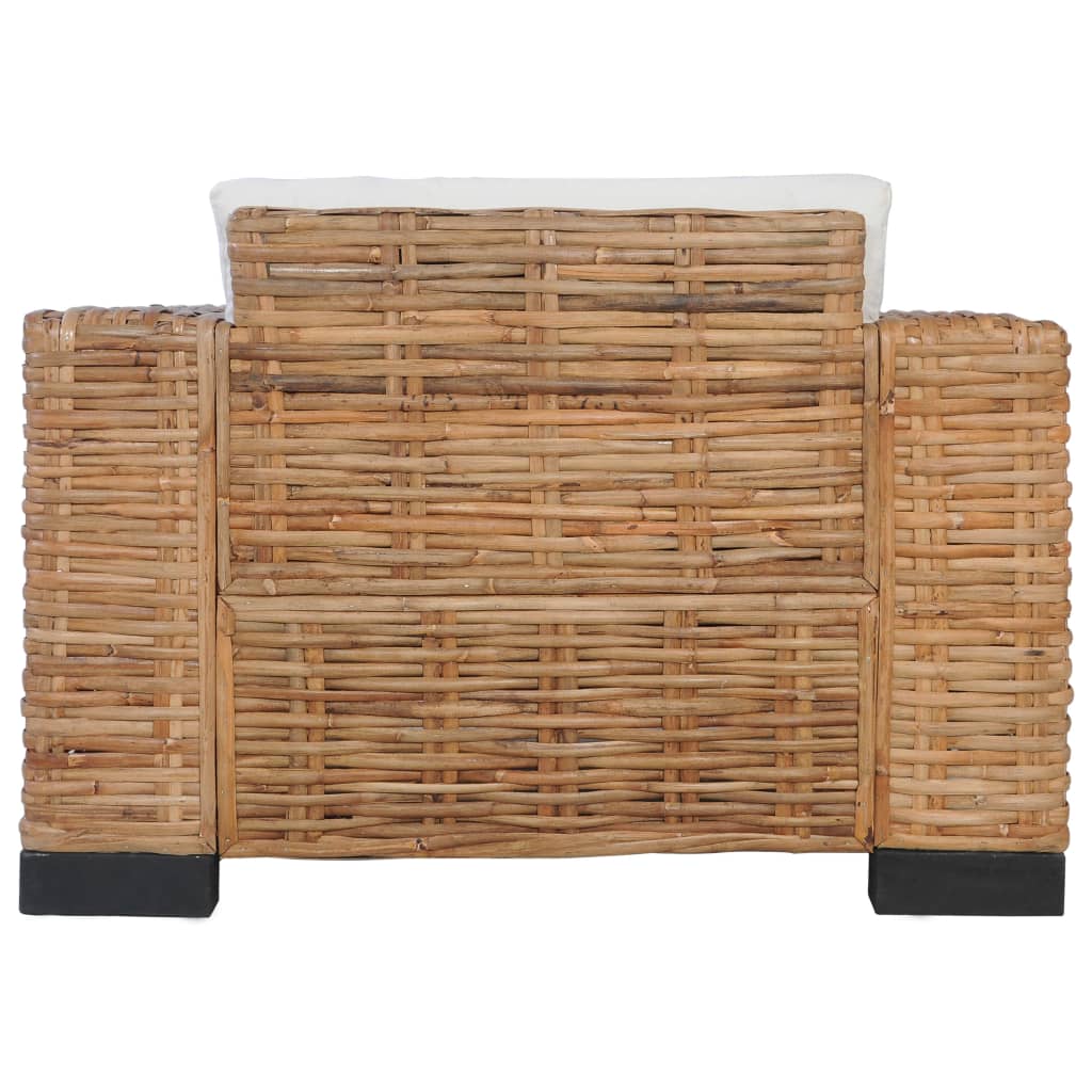 Poltrona con Cuscini in Rattan Naturale - homemem39