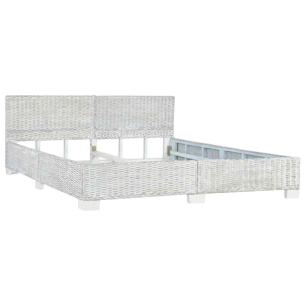 Giroletto senza Materasso Grigio Naturale Vero Rattan 180x200cm | homemem39