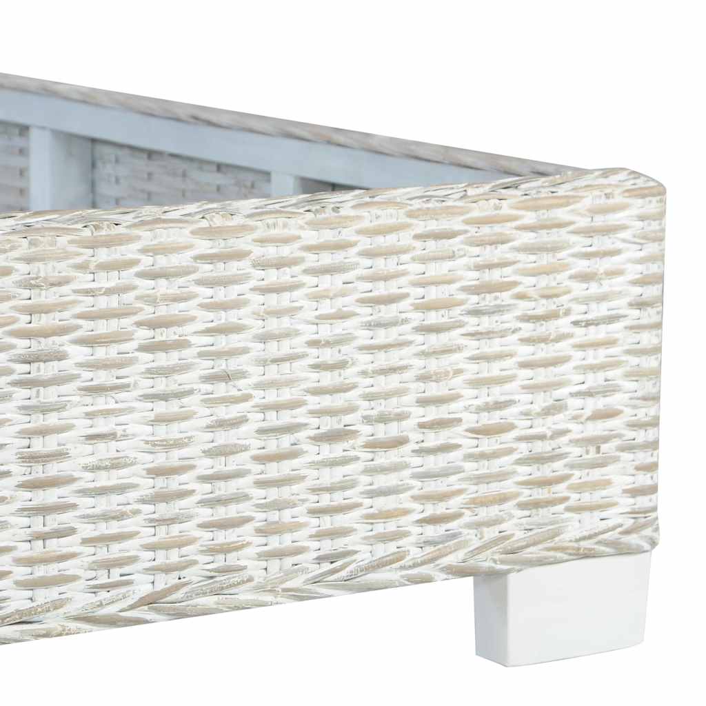 Giroletto senza Materasso Grigio Naturale Vero Rattan 180x200cm | homemem39