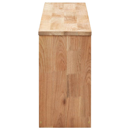 Panca con Scarpiera 94x20x38 cm in Legno Massello di Noce - homemem39
