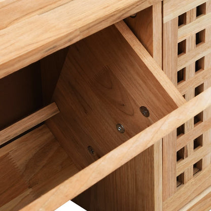 Panca con Scarpiera 94x20x38 cm in Legno Massello di Noce - homemem39