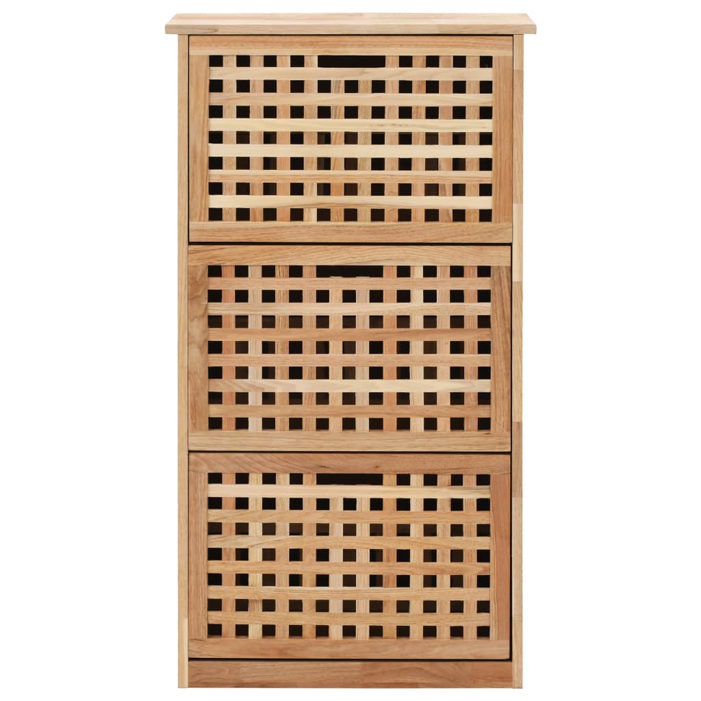 Panca con Scarpiera 55x20x104 cm in Legno Massello di Noce - homemem39