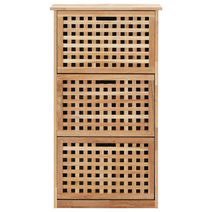 Panca con Scarpiera 55x20x104 cm in Legno Massello di Noce - homemem39