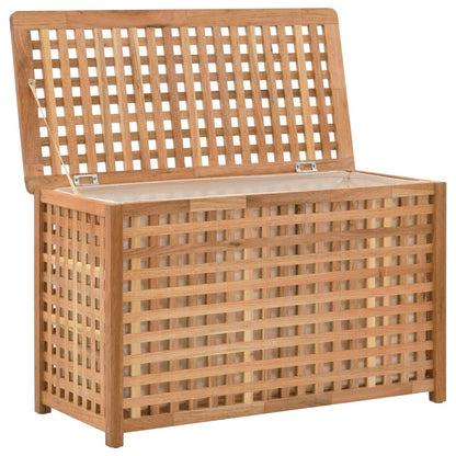 Cesto per Biancheria 77,5x37,5x46,5 cm in Legno Massello di Noce | homemem39