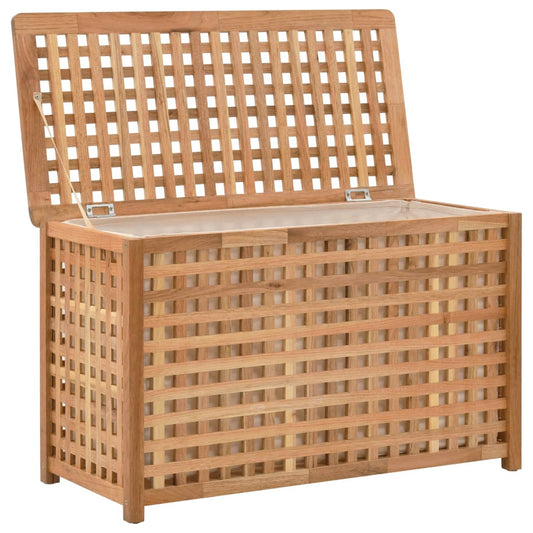 Cesto per Biancheria 77,5x37,5x46,5 cm in Legno Massello di Noce | homemem39
