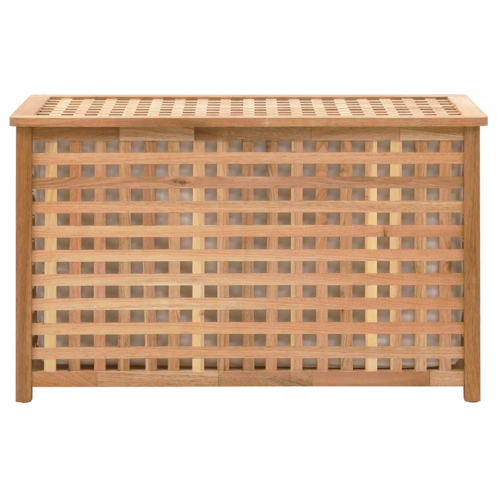 Cesto per Biancheria 77,5x37,5x46,5 cm in Legno Massello di Noce | homemem39