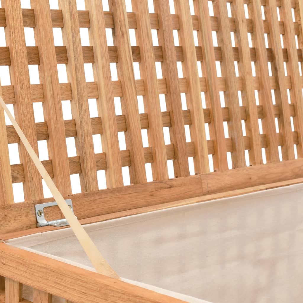 Cesto per Biancheria 77,5x37,5x46,5 cm in Legno Massello di Noce | homemem39
