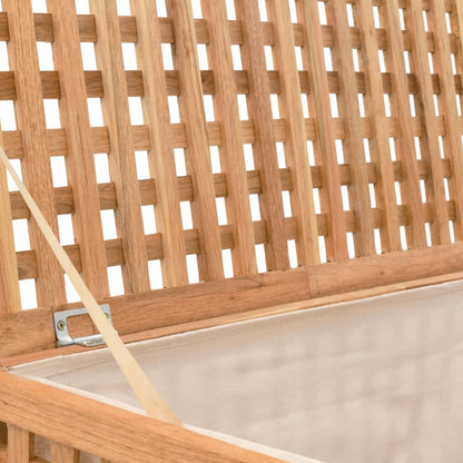 Cesto per Biancheria 77,5x37,5x46,5 cm in Legno Massello di Noce | homemem39