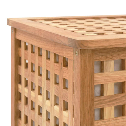 Cesto per Biancheria 77,5x37,5x46,5 cm in Legno Massello di Noce | homemem39