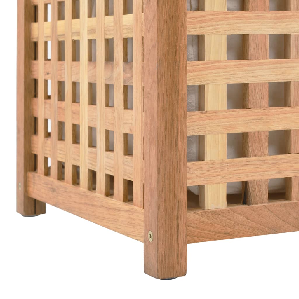 Cesto per Biancheria 77,5x37,5x46,5 cm in Legno Massello di Noce | homemem39