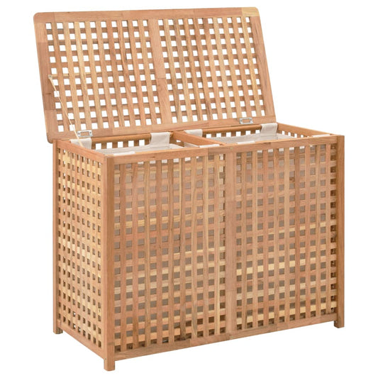Portabiancheria 87,5x46x67 cm in Legno Massello di Noce - homemem39