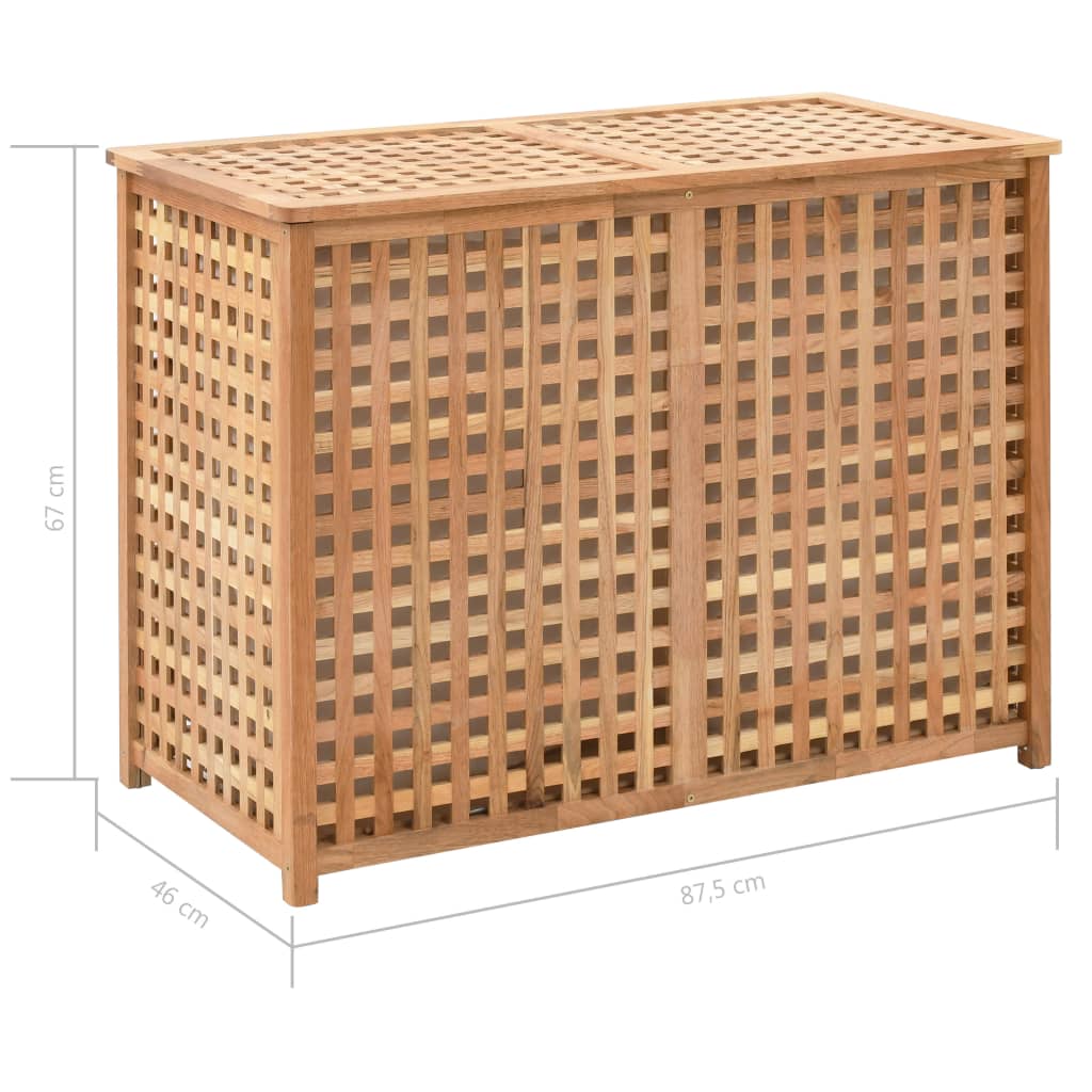 Portabiancheria 87,5x46x67 cm in Legno Massello di Noce | homemem39