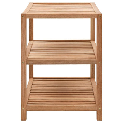 Scaffale da Bagno in Legno Massello di Noce 65x40x65 cm - homemem39