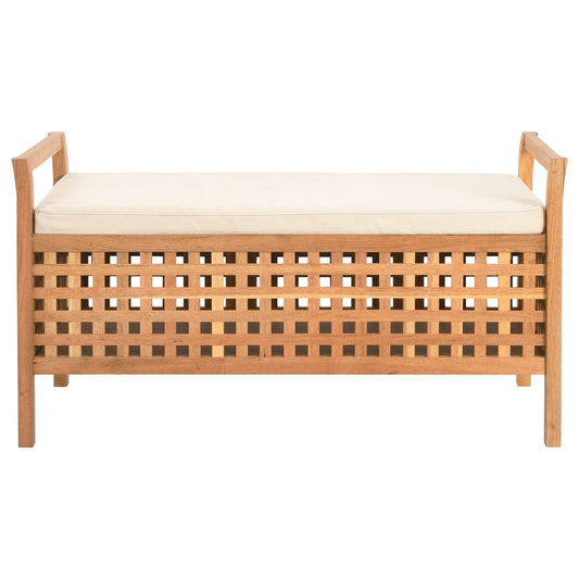 Cassapanca 93x49x49 cm in Legno Massello di Noce - homemem39