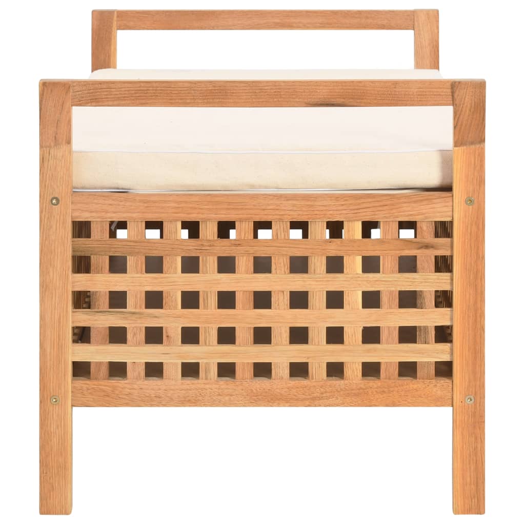Cassapanca 93x49x49 cm in Legno Massello di Noce - homemem39