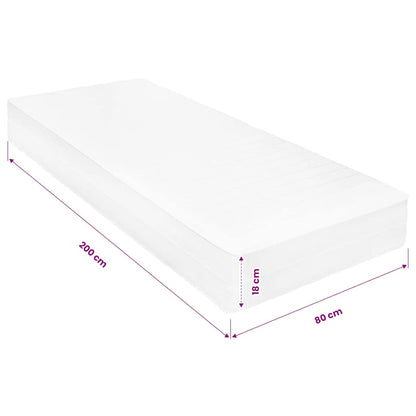 Materasso 80x200 cm in Schiuma Viscoelastica 18 cm H2 | homemem39