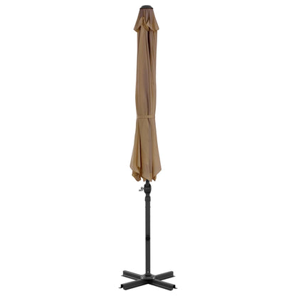 Ombrellone da Giardino con Base Portatile Tortora - homemem39