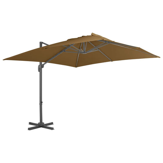 Ombrellone da Giardino con Base Portatile Tortora - homemem39