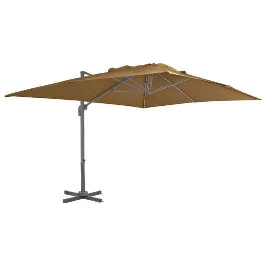 Ombrellone da Giardino con Base Portatile Tortora - homemem39