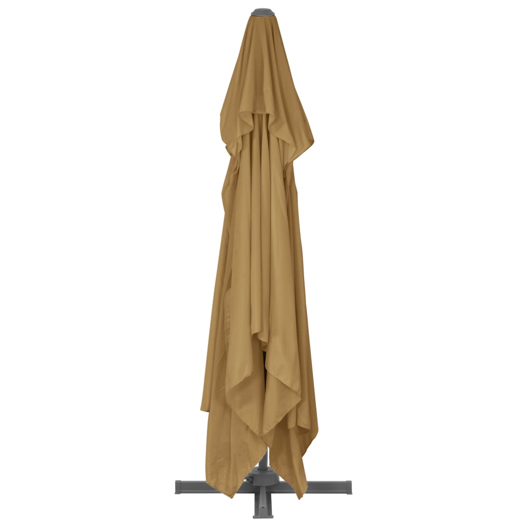 Ombrellone da Giardino con Base Portatile Tortora - homemem39
