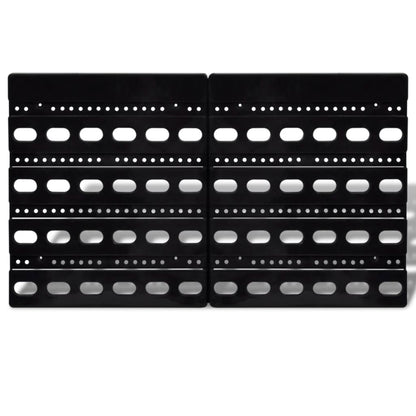 Contenitore Plastica per Garage da Parete Set 30 pz Blu e Rosso | homemem39