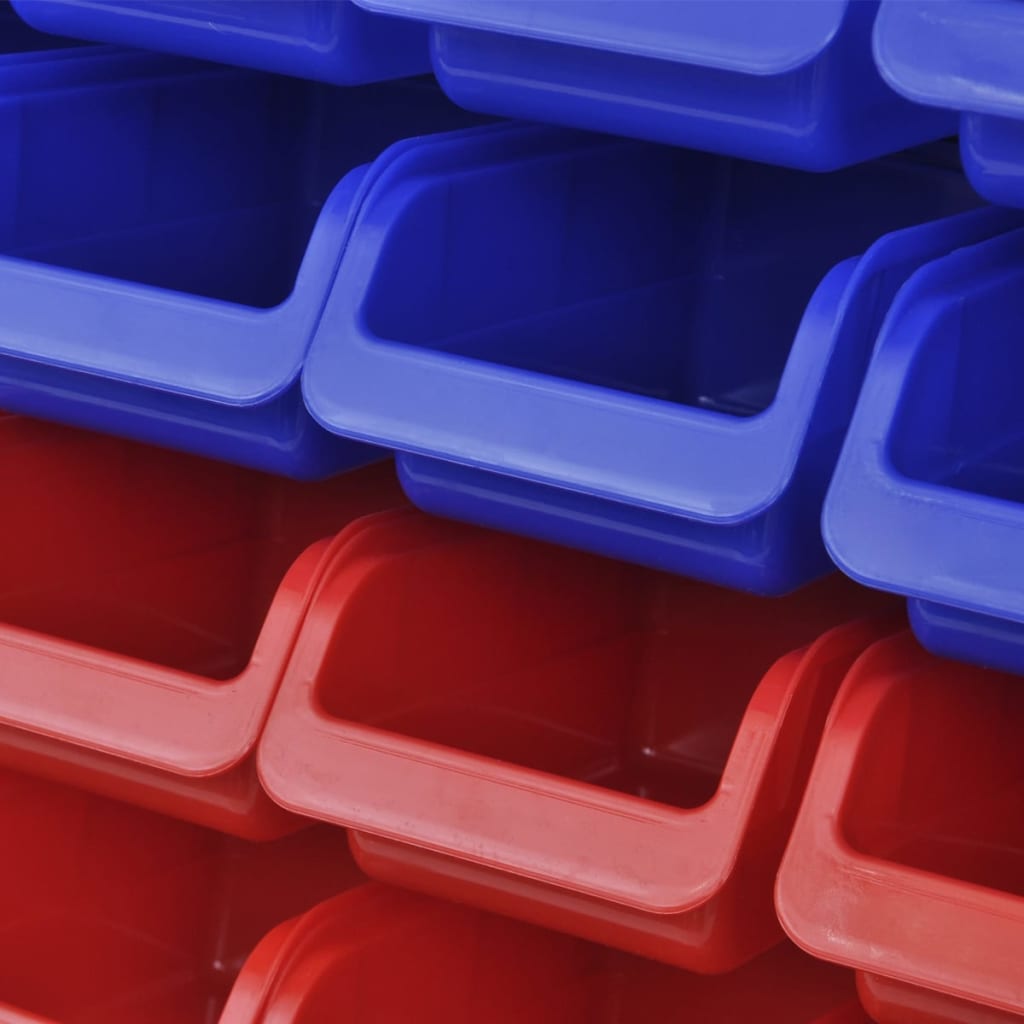 Pannelli Porta Attrezzi da Parete 2 pz Blu e Rosso | homemem39